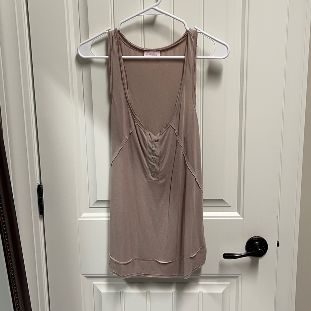 Taupe Henley Tank